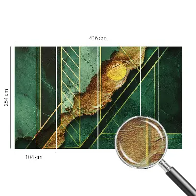 Fotomural decorativo para cabecero de cama con diseño de tensión geométrica
