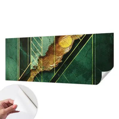 Fotomural decorativo para cabecero de cama con diseño de tensión geométrica