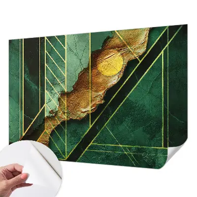 Fotomural decorativo para cabecero de cama con diseño de tensión geométrica