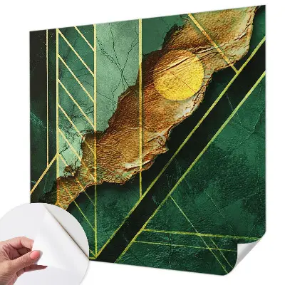 Fotomural decorativo para cabecero de cama con diseño de tensión geométrica