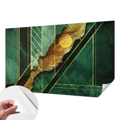 Fotomural decorativo para cabecero de cama con diseño de tensión geométrica