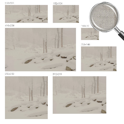 Papel mural con patrón decorativo bosque nevado
