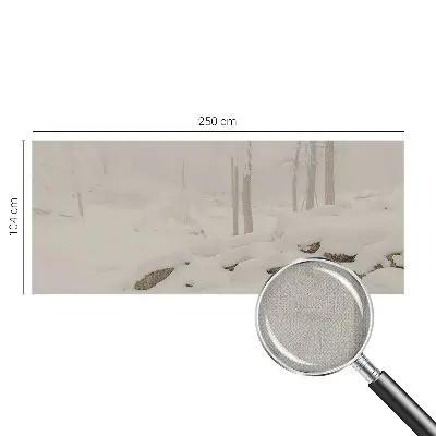 Papel mural con patrón decorativo con un motivo de bosque nevado