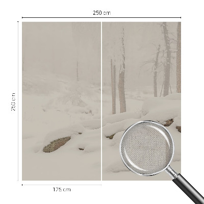 Papel mural con patrón decorativo bosque nevado