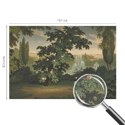 Papel mural texturado decorativo con diseño de jardín natural