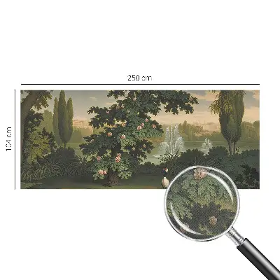 Papel mural texturado decorativo con diseño de jardín natural