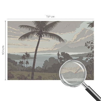 Papel mural texturado decorativo con un paisaje exótico