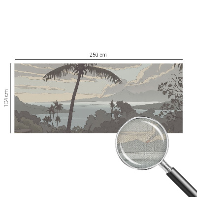 Papel mural texturado decorativo con un paisaje exótico