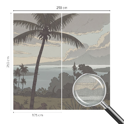 Papel mural texturado decorativo Paisaje exótico