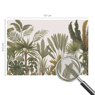 Mural de pared con estampado hermoso Hojas exóticas