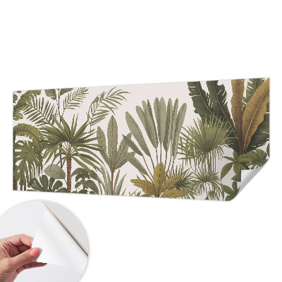 Mural de pared con estampado hermoso Hojas exóticas