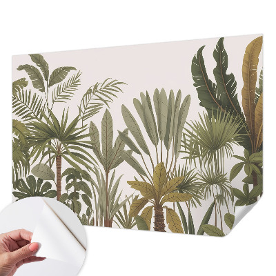 Mural de pared con estampado hermoso Hojas exóticas