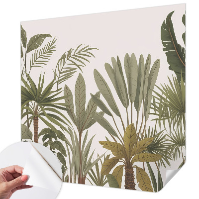 Mural de pared con estampado hermoso Hojas exóticas