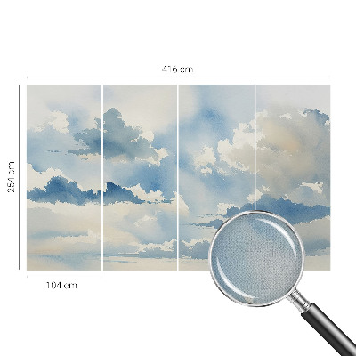 Fotomural decorativo para cabecero de cama Nubes celestiales