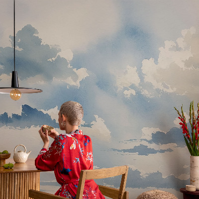 Fotomural decorativo para cabecero de cama Nubes celestiales