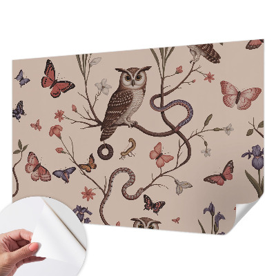 Mural de pared con estampado hermoso Naturaleza del búho