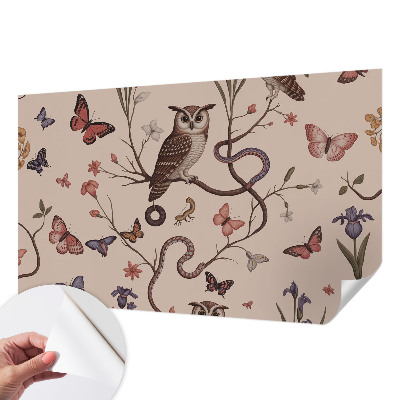 Mural de pared con estampado hermoso Naturaleza del búho