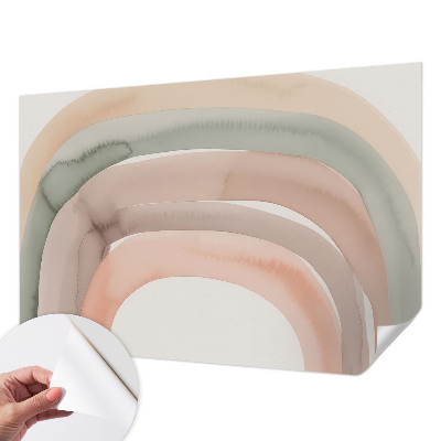 Papel mural con patrón decorativo con motivo de arcos arcoíris