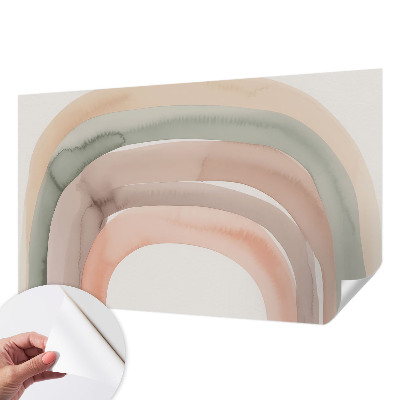 Papel mural con patrón decorativo arcos arcoíris