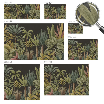 Papel mural texturado decorativo Selva tropical