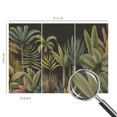 Papel mural texturado decorativo Selva tropical