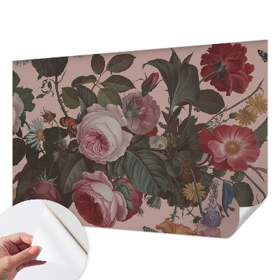 Fotomural decorativo para cabecero de cama con un diseño de elegancia floral para cabecero