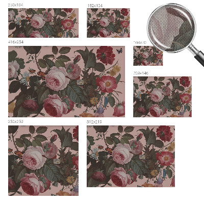 Fotomural decorativo para cabecero de cama Elegancia floral