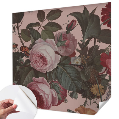 Fotomural decorativo para cabecero de cama con un diseño de elegancia floral para cabecero