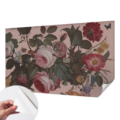 Fotomural decorativo para cabecero de cama con un diseño de elegancia floral para cabecero