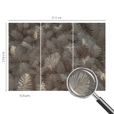 Mural de pared con estampado hermoso Ramitas escarchadas