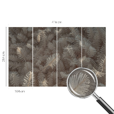 Mural de pared con estampado hermoso Ramitas escarchadas