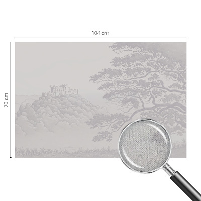 Papel mural con patrón decorativo Paisaje del castillo