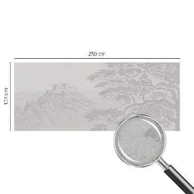 Papel mural con patrón decorativo con motivo de paisaje del castillo