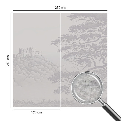Papel mural con patrón decorativo Paisaje del castillo