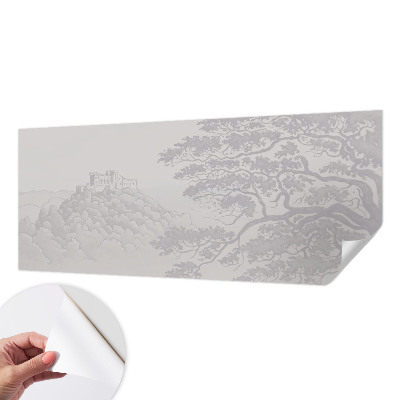 Papel mural con patrón decorativo Paisaje del castillo