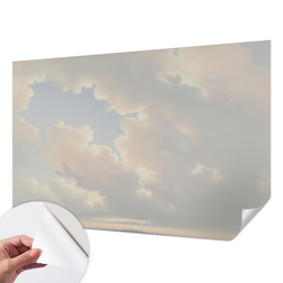 Fotomural decorativo para cabecero de cama cielo pastel
