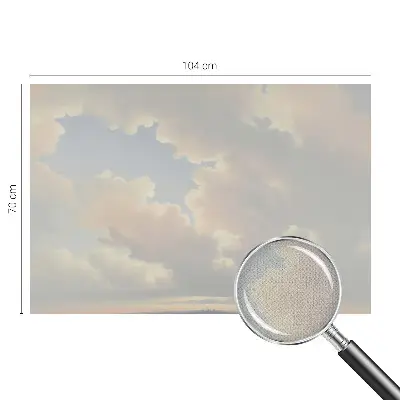 Fotomural decorativo para cabecero de cama con diseño de cielo en tonos pastel