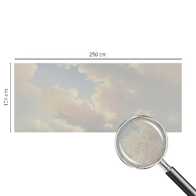 Fotomural decorativo para cabecero de cama con diseño de cielo en tonos pastel