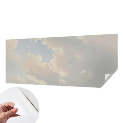 Fotomural decorativo para cabecero de cama con diseño de cielo en tonos pastel