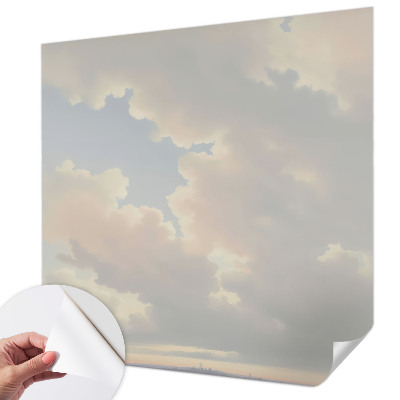 Fotomural decorativo para cabecero de cama cielo pastel