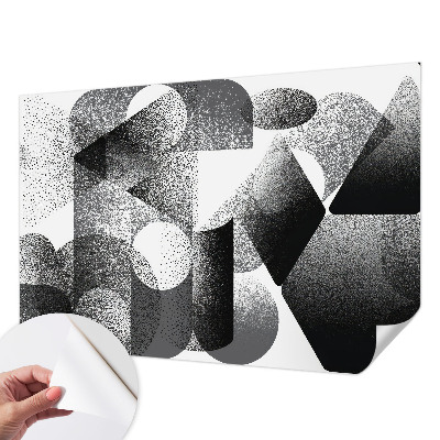 Mural de pared con estampado hermoso con formas geométricas