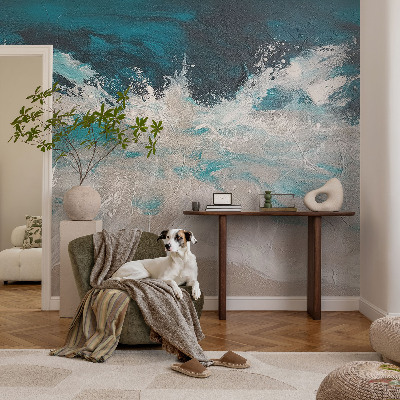 Papel mural texturado decorativo olas del océano