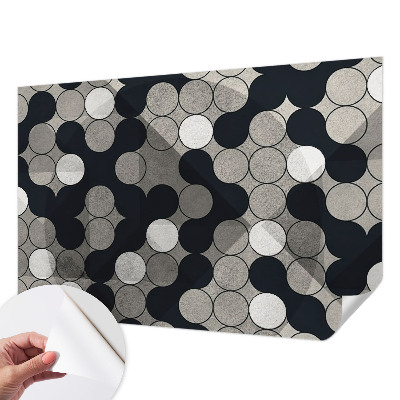 Papel mural con patrón decorativo círculos geométricos