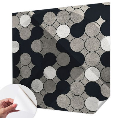Papel mural con patrón decorativo círculos geométricos