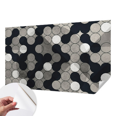 Papel mural con patrón decorativo círculos geométricos