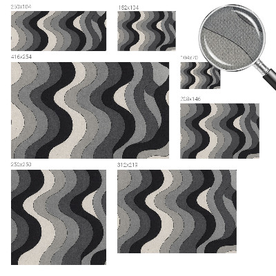 Mural de pared con estampado hermoso Ondas grises