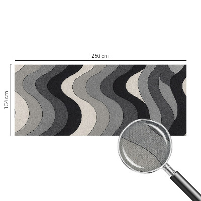 Mural de pared con estampado hermoso Ondas grises
