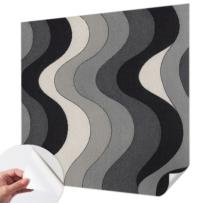 Mural de pared con estampado hermoso Ondas grises