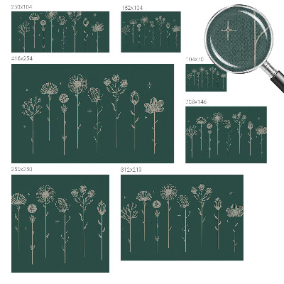 Papel mural con patrón decorativo con motivo de flores delicadas