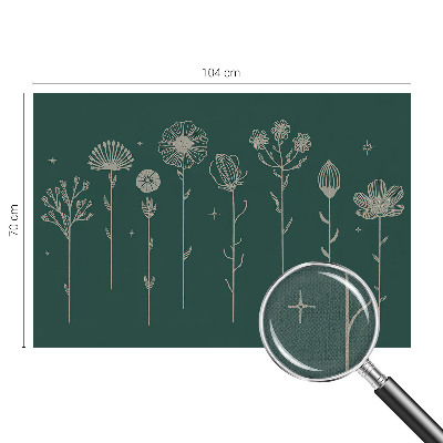 Papel mural con patrón decorativo Flores delicadas